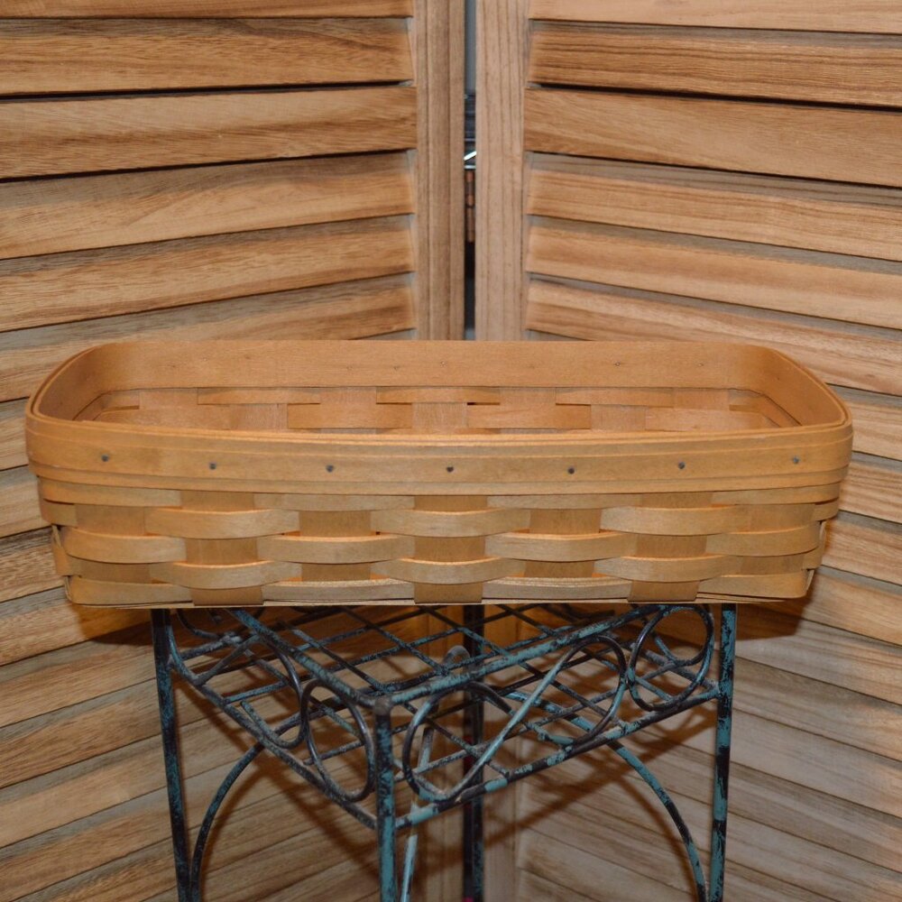 Vtg Longaberger Bread Basket Handmade Baskets Dated 2003 Dresden Ohio
